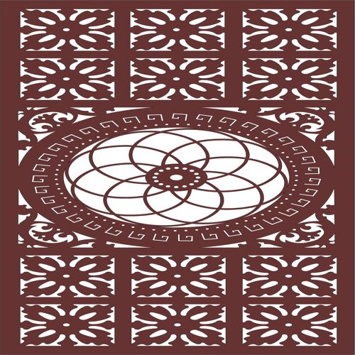 طرح جداکننده اتاق درز گل صفحه طراحی cnc لیزر برش - room separator seamless floral screen design cnc laser cutting - برای دستگاه CNC چوب و لیزر (سی ان سی)
