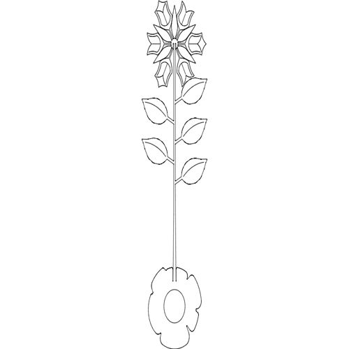 طرح گل رز گیاه - rose plant - برای دستگاه CNC چوب و لیزر (سی ان سی)