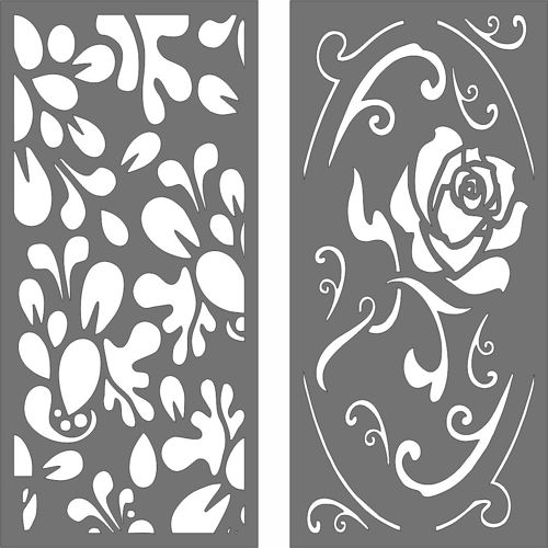 طرح شبکه‌ای گل رز در برگ و غبار آن برای برش لیزری - roses in leaf dust lattice design for laser cut ve - برای دستگاه CNC چوب و لیزر (سی ان سی)