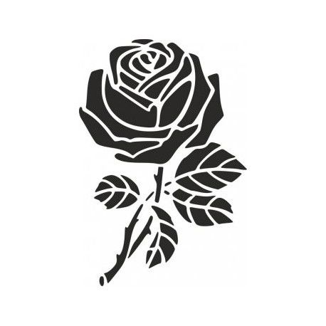 طرح شابلون گل رز - rose stencil - برای دستگاه CNC چوب و لیزر (سی ان سی)