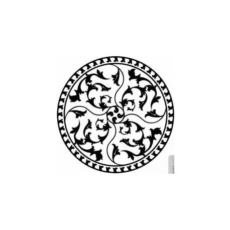 طرح الگوی گل گرد هنری d - round floral pattern art d22 - برای دستگاه CNC چوب و لیزر (سی ان سی)