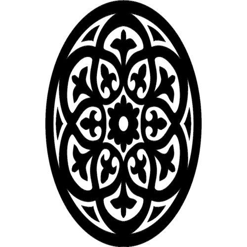 طرح گلدار گرد الگو - round floral pattern - برای دستگاه CNC چوب و لیزر (سی ان سی)