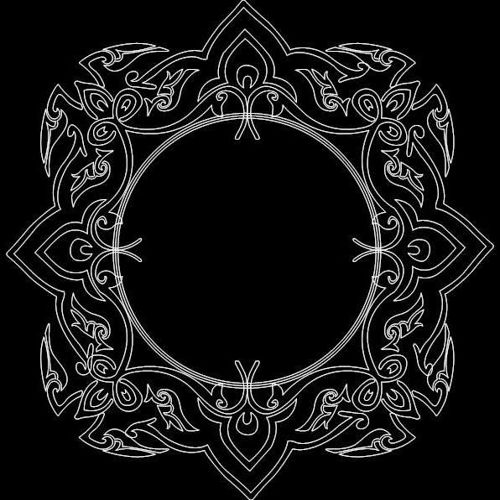 طرح قاب آینه گرد قاب - round mirror frame - برای دستگاه CNC چوب و لیزر (سی ان سی)