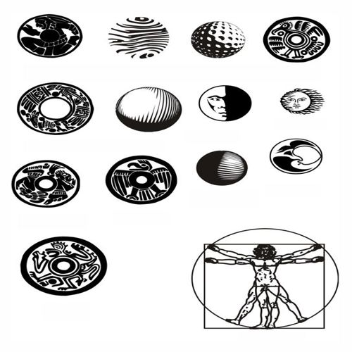 طرح الگوی گرد دایره تزئینات عناصر - round pattern circular ornament elements ve - برای دستگاه CNC چوب و لیزر (سی ان سی)