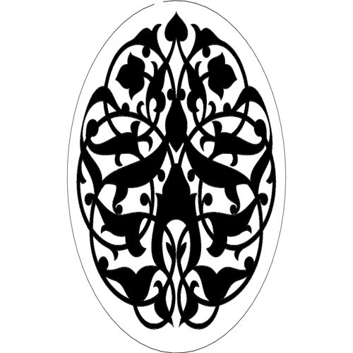 طرح الگوی گرد گل - round pattern floral - برای دستگاه CNC چوب و لیزر (سی ان سی)