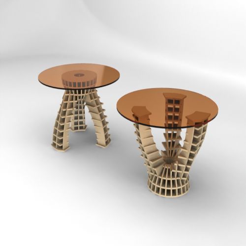 طرح میز گرد طراحی - round table design - برای دستگاه CNC چوب و لیزر (سی ان سی)