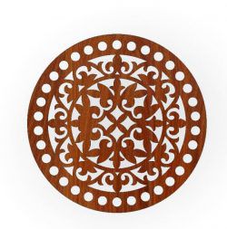 طرح الگوی سینی گرد برای برش لیزر cnc - round tray pattern for laser cut cnc - برای دستگاه CNC چوب و لیزر (سی ان سی)