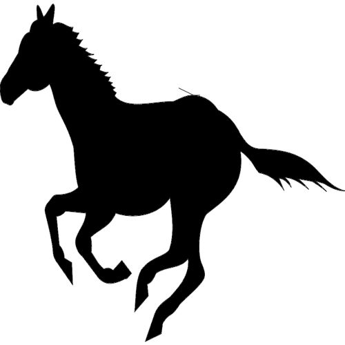 طرح اسب دونده شبح - running horse silhouette - برای دستگاه CNC چوب و لیزر (سی ان سی)