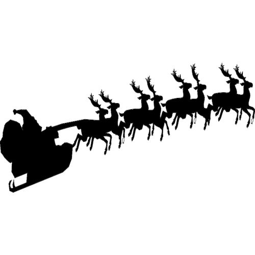 طرح بابانوئل گوزن شمالی - santa with reindeer - برای دستگاه CNC چوب و لیزر (سی ان سی)