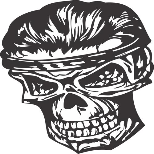 طرح ترسناک جمجمه - scary skull - برای دستگاه CNC چوب و لیزر (سی ان سی)