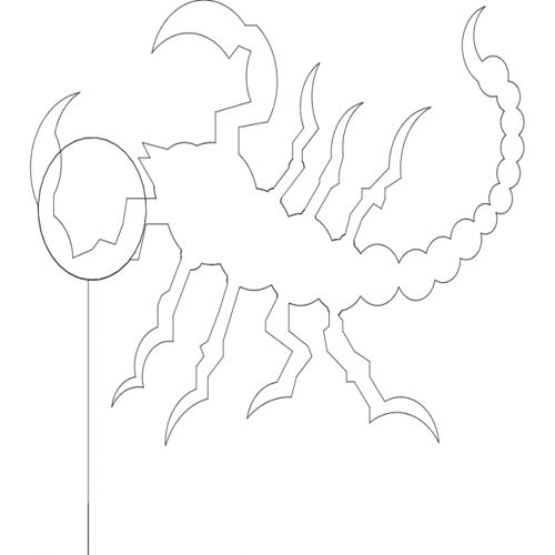 طرح عقرب - scorpion - برای دستگاه CNC چوب و لیزر (سی ان سی)