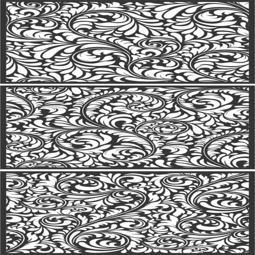 طرح الگوهای پنل صفحه درز - screen panel patterns seamless 5 - برای دستگاه CNC چوب و لیزر (سی ان سی)