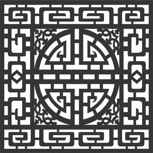 طرح الگوهای پنل صفحه درز 7 - screen panel patterns seamless 7 - برای دستگاه CNC چوب و لیزر (سی ان سی)