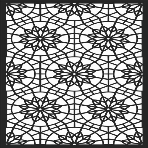 طرح الگوهای پنل صفحه درز - screen panel patterns seamless 15 - برای دستگاه CNC چوب و لیزر (سی ان سی)