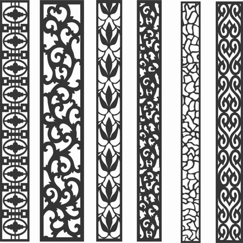 طرح الگوهای پنل صفحه درز - screen panel patterns seamless 38 - برای دستگاه CNC چوب و لیزر (سی ان سی)