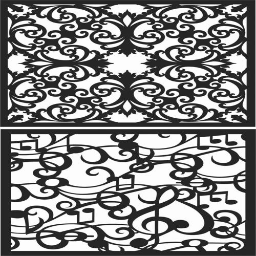 طرح الگوهای پنل صفحه درز - screen panel patterns seamless 54 - برای دستگاه CNC چوب و لیزر (سی ان سی)