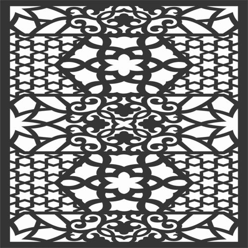 طرح الگوهای پنل صفحه درز - screen panel patterns seamless 56 - برای دستگاه CNC چوب و لیزر (سی ان سی)