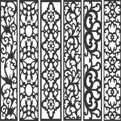 طرح الگوهای پنل صفحه درز - screen panel patterns seamless 65 - برای دستگاه CNC چوب و لیزر (سی ان سی)