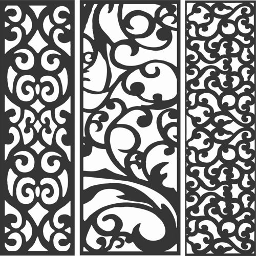 طرح الگوهای پنل صفحه درز - screen panel patterns seamless 68 - برای دستگاه CNC چوب و لیزر (سی ان سی)