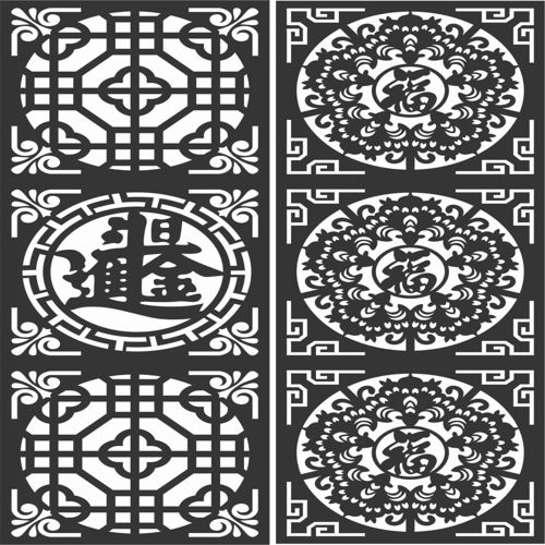 طرح الگوهای پنل صفحه درز - screen panel patterns seamless 70 - برای دستگاه CNC چوب و لیزر (سی ان سی)