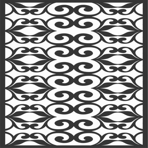طرح الگوهای پنل صفحه درز - screen panel patterns seamless 73 - برای دستگاه CNC چوب و لیزر (سی ان سی)