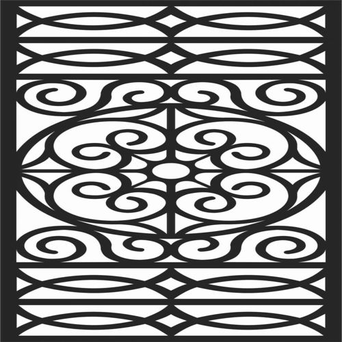 طرح الگوهای پنل صفحه درز - screen panel patterns seamless 74 - برای دستگاه CNC چوب و لیزر (سی ان سی)