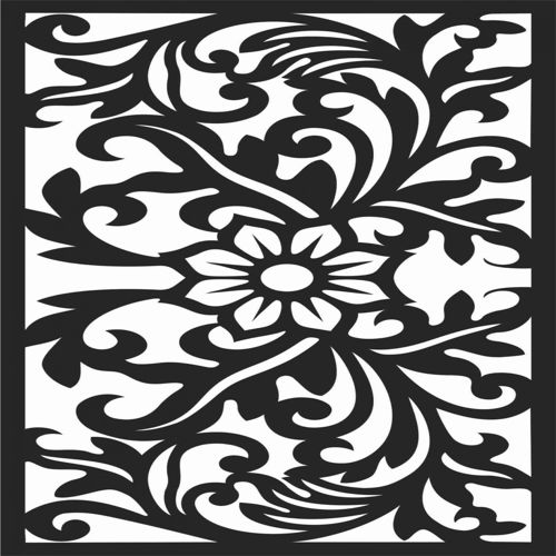 طرح الگوهای پنل صفحه درز - screen panel patterns seamless 84 - برای دستگاه CNC چوب و لیزر (سی ان سی)