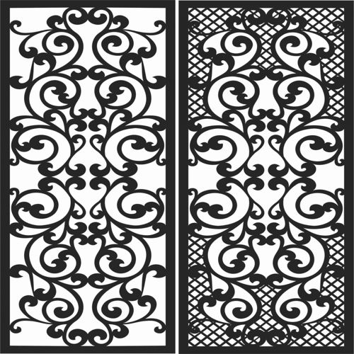 طرح الگوهای پنل صفحه درز - screen panel patterns seamless 85 - برای دستگاه CNC چوب و لیزر (سی ان سی)