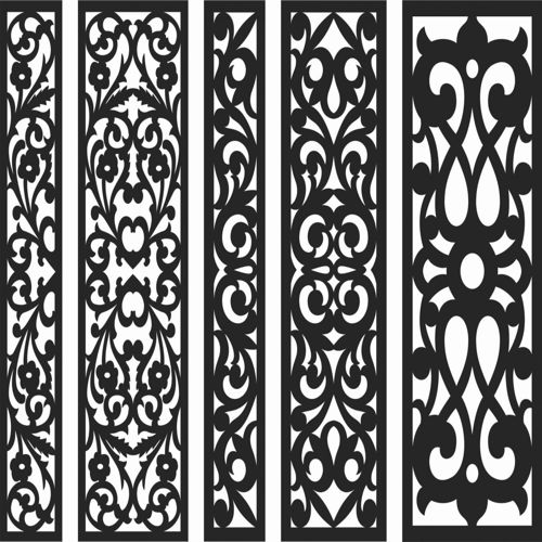 طرح الگوهای پنل صفحه درز - screen panel patterns seamless 98 - برای دستگاه CNC چوب و لیزر (سی ان سی)