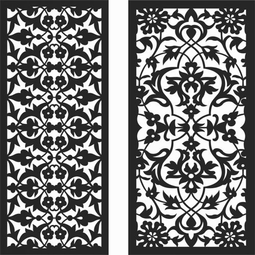 طرح الگوهای پنل صفحه درز - screen panel patterns seamless 99 - برای دستگاه CNC چوب و لیزر (سی ان سی)