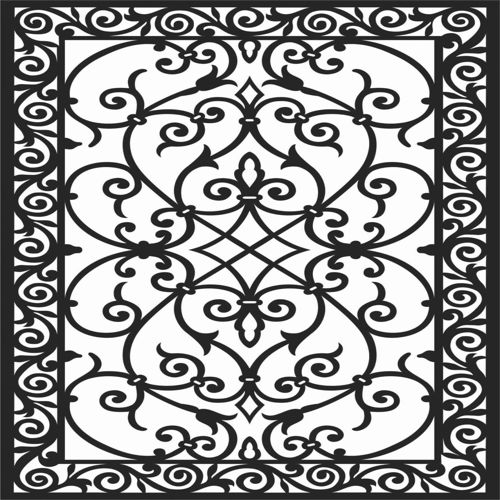 طرح الگوهای پنل صفحه درز - screen panel patterns seamless 100 - برای دستگاه CNC چوب و لیزر (سی ان سی)
