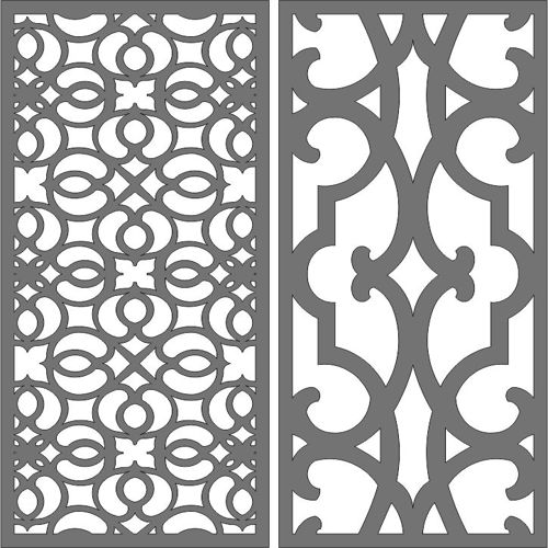 طرح الگوی صفحه اتاق نشیمن مجموعه جداکننده‌های یکپارچه برای برش لیزری - screen pattern living room seamless separators set for laser cutting - برای دستگاه CNC چوب و لیزر (سی ان سی)