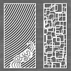 طرح موج‌های صفحه نمایش و مربع‌های متصل برای برش لیزری cnc - screen ripples and connected squares for laser cut cnc ve - برای دستگاه CNC چوب و لیزر (سی ان سی)
