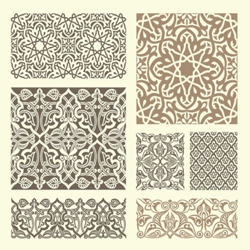 طرح پیکان اسلامی مجموعه - scrollwork islamic pattern collection - برای دستگاه CNC چوب و لیزر (سی ان سی)