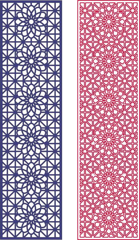 طرح ستاره منحنی یکپارچه طرح - seamless curved star pattern design - برای دستگاه CNC چوب و لیزر (سی ان سی)