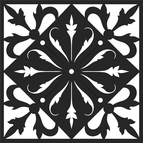 طرح جداکننده اتاق با طرح گل یکپارچه برای برش لیزری قاب - seamless floral screen design room divider for laser cut ve - برای دستگاه CNC چوب و لیزر (سی ان سی)