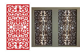 طرح صفحه گل یکپارچه - seamless floral screen - برای دستگاه CNC چوب و لیزر (سی ان سی)