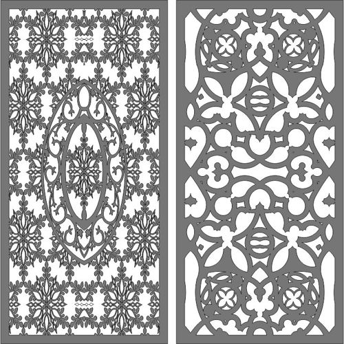 طرح‌های جداکننده اتاق نشیمن یکپارچه برای برش لیزری - seamless living room separator screen designs set for laser cutting - برای دستگاه CNC چوب و لیزر (سی ان سی)