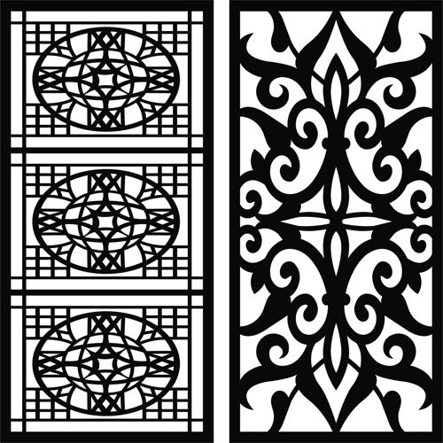 طرح جداکننده اتاق درز صفحه گلدار برای برش لیزری - seamless room divider floral screen for laser cut ve - برای دستگاه CNC چوب و لیزر (سی ان سی)