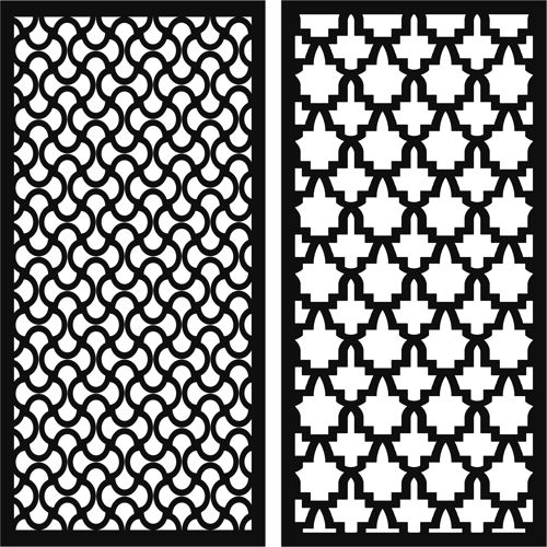 طرح جداکننده یکپارچه گلدار دکوری صفحه برای برش لیزری - seamless separator floral decor screen for laser cutting - برای دستگاه CNC چوب و لیزر (سی ان سی)