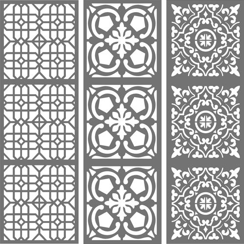 طرح الگوهای جداکننده گریل یکپارچه مجموعه برای برش لیزری - seamless separator grill patterns set for laser cut ve - برای دستگاه CNC چوب و لیزر (سی ان سی)