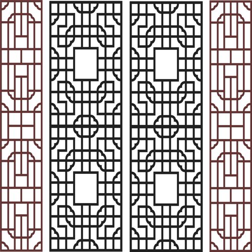طرح مجموعه الگوهای جداکننده صفحه نمایش برای برش لیزری - separator screen patterns collection for laser cutting - برای دستگاه CNC چوب و لیزر (سی ان سی)