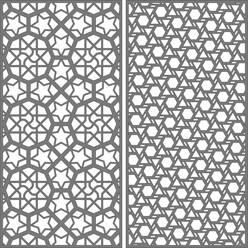 طرح جداکننده صفحه درز پانل‌ها مجموعه برای برش لیزری - separator screen seamless panels set for laser cutting - برای دستگاه CNC چوب و لیزر (سی ان سی)