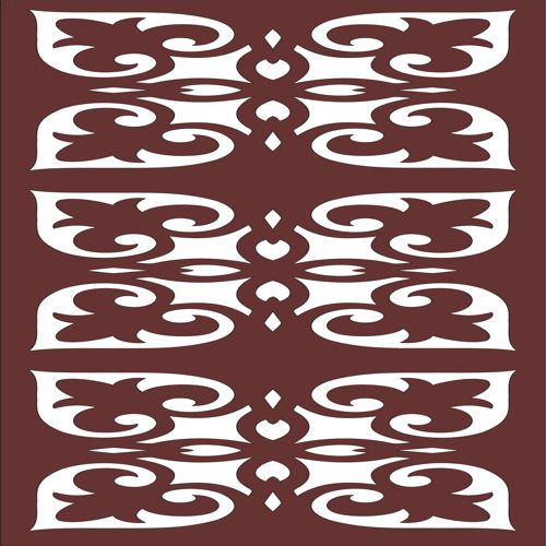 طرح‌های جداکننده درز گل گریل برای برش لیزری - separator seamless floral grill designs for laser cutting - برای دستگاه CNC چوب و لیزر (سی ان سی)