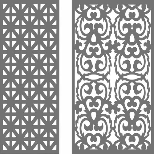 طرح‌های جداکننده درز گل جلی برای برش لیزری - separator seamless floral jali designs for laser cut ve - برای دستگاه CNC چوب و لیزر (سی ان سی)