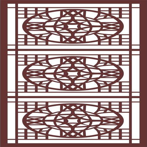 طرح‌های جداکننده یکپارچه گلدار روی صفحه برای برش لیزر - separator seamless floral screen designs for laser cutiing ve - برای دستگاه CNC چوب و لیزر (سی ان سی)