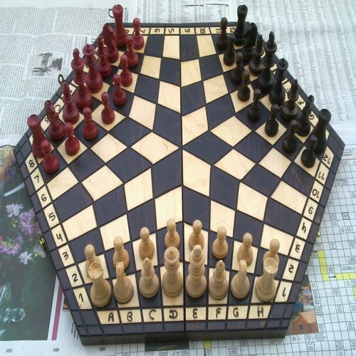 طرح تخته ششکی نفره برش لیزری - shashki board 3 players laser cut ve - برای دستگاه CNC چوب و لیزر (سی ان سی)