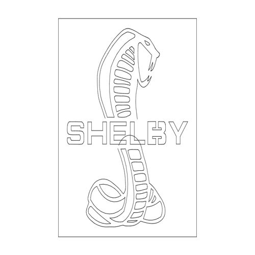 طرح شلبی لوگو - shelby logo - برای دستگاه CNC چوب و لیزر (سی ان سی)