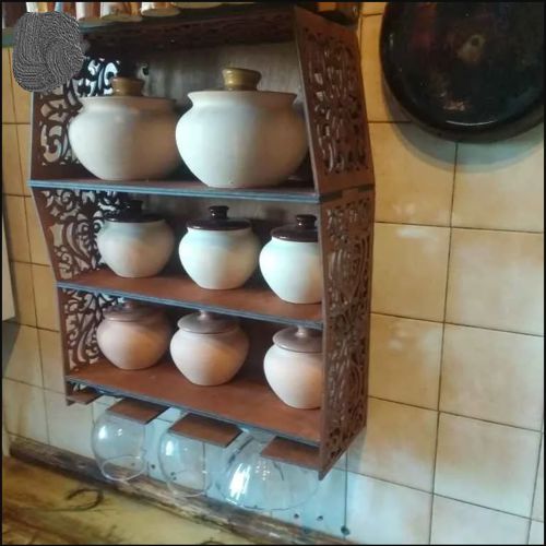 طرح قفسه برای آشپزخانه - shelf for kitchen ve - برای دستگاه CNC چوب و لیزر (سی ان سی)