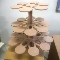 طرح قفسه نمایش گل سه طبقه برای برش لیزر cnc - shelves display flowers three floors for laser cut cnc - برای دستگاه CNC چوب و لیزر (سی ان سی)